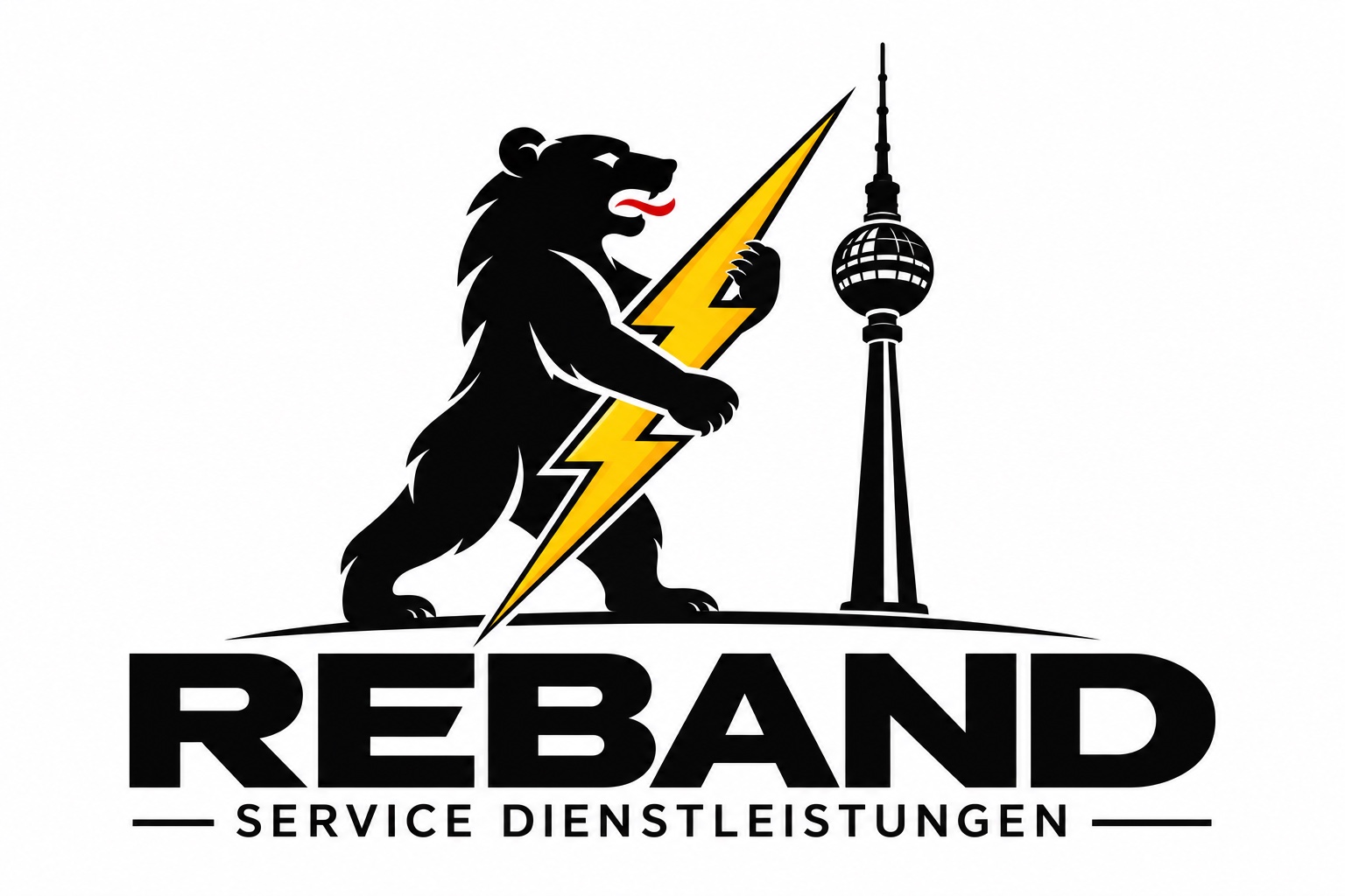 Reband Service Dienstleistungen – Berliner Bär mit Blitz und Fernsehturm